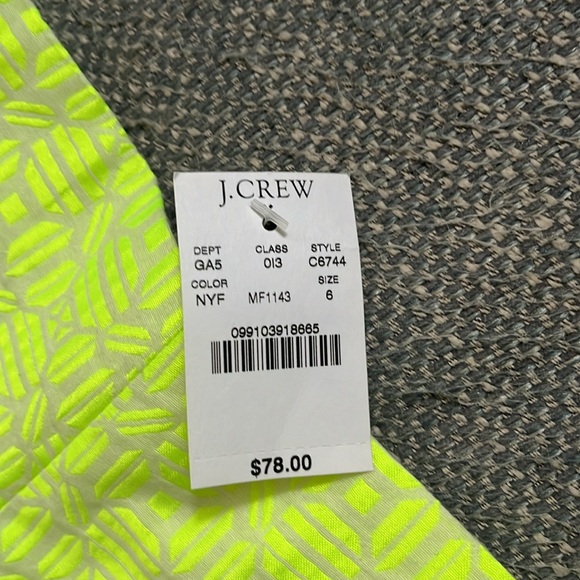 J CREW NWT yellow skirt size 6 - Picture 2 of 4